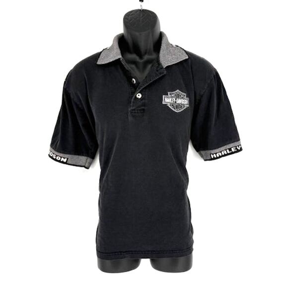 Harley Davidson Other - Vintage 1980s Black Harley Davidson Motorcycles Polo - Size Medium
